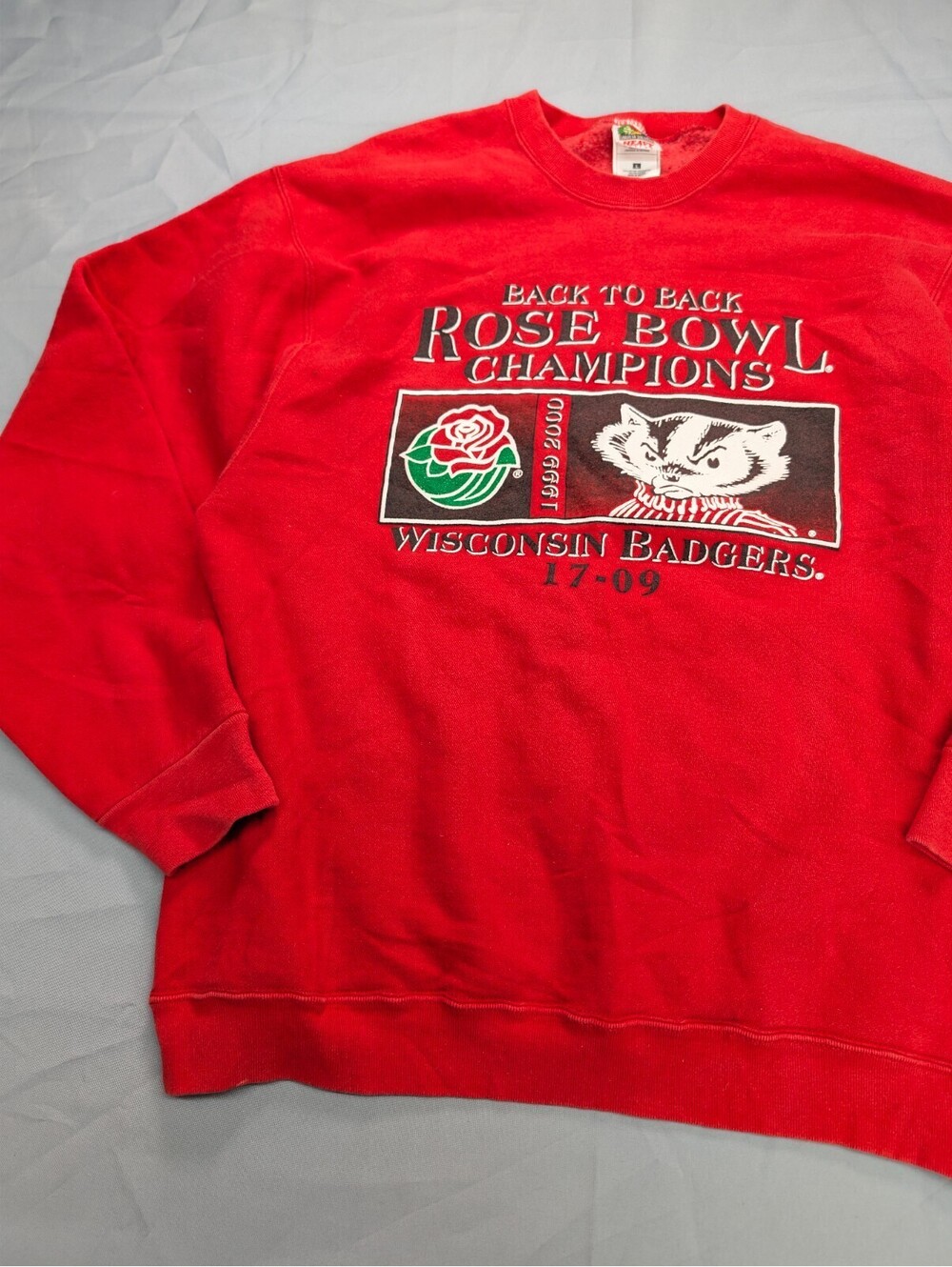 Rose Bowl Wisconsin Badgers Sweatshirt Fruit of the Loom L